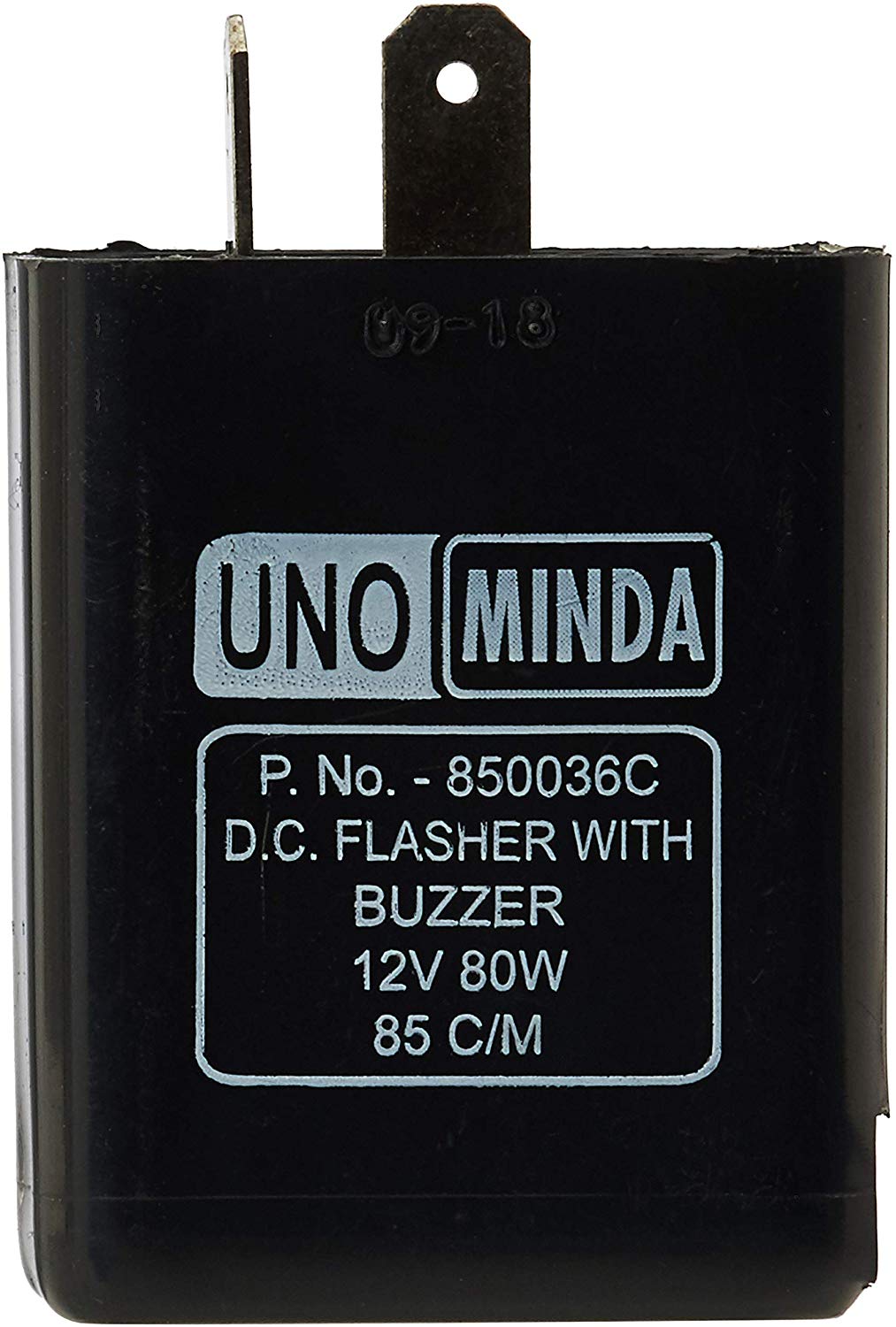 Uno Minda 850036C Electronic Flasher with Buzzer  - 12V/ 80W  - 2 Pin  for HONDA ACTIVA